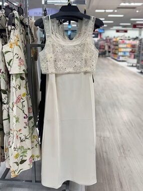 House of Harlow 1960 Ivory Beaded Maxi Dress